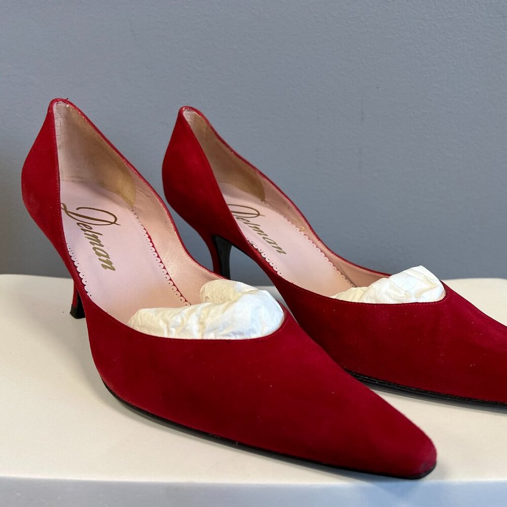 Delman Classic Suede Hampten Pump